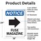 Signmission Fuse Magazine (Right Arrow), 18 in W x Rectangle, Aluminum OS-2PACK-NS-A-1824-V-12979 - alternate 5